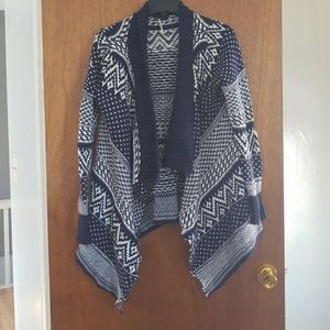 Blue and white sweater